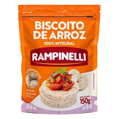 Biscoito de arroz integral Rampinelli