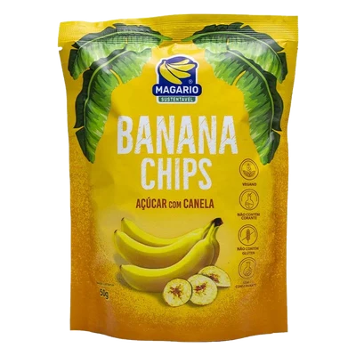 Banana chips açúcar com canela Magario